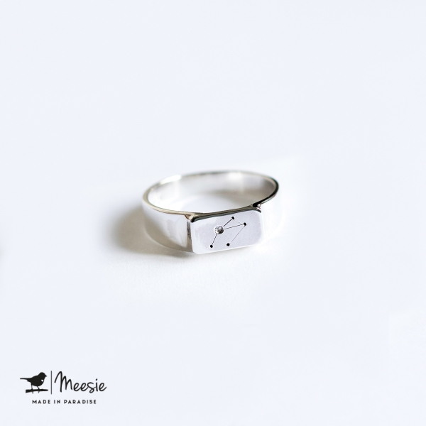 Ring Sterrenbeeld Weegschaal zilver Ring Sterrenbeeld Weegschaal zilver
